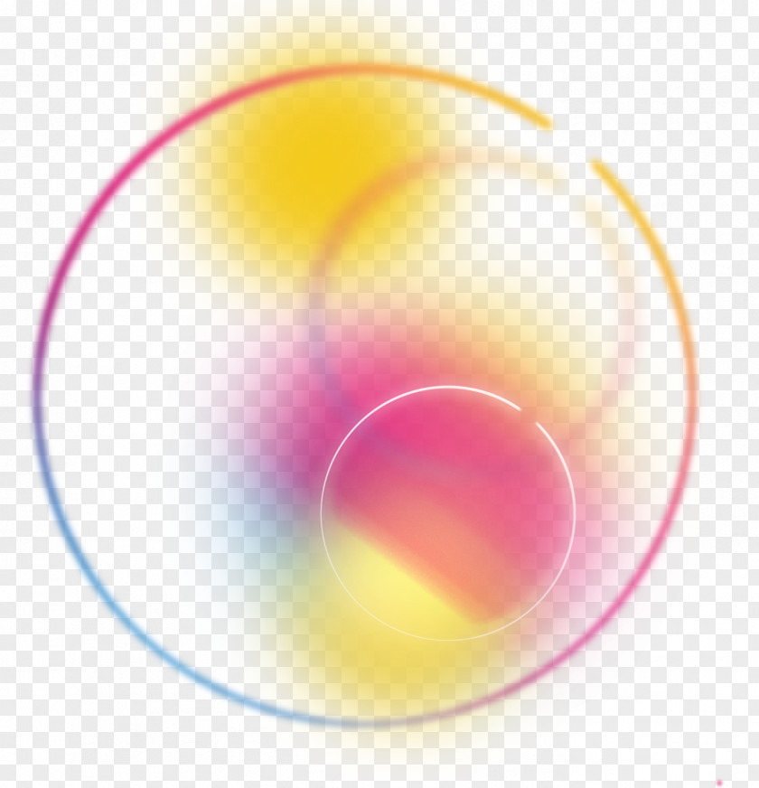 Cool Halo Decorative Material Light Circle PNG