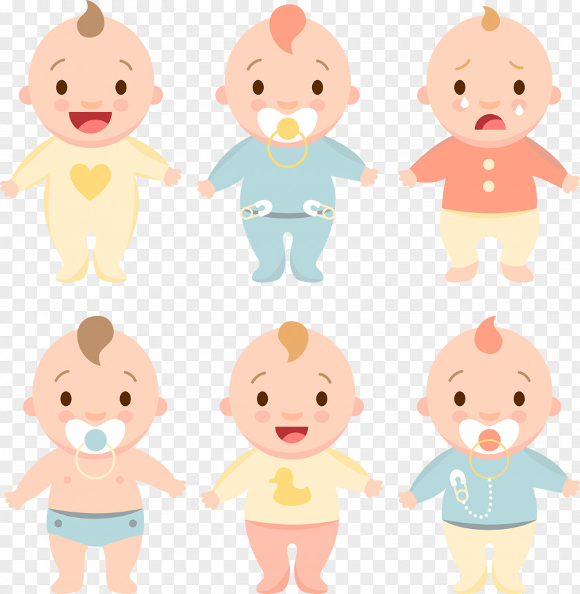 Pink Cute Little Baby Cartoon Vector Infant Download PNG