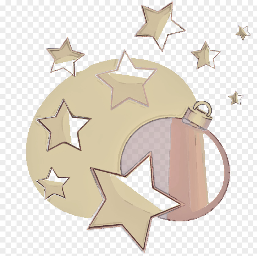 Metal Beige Star PNG