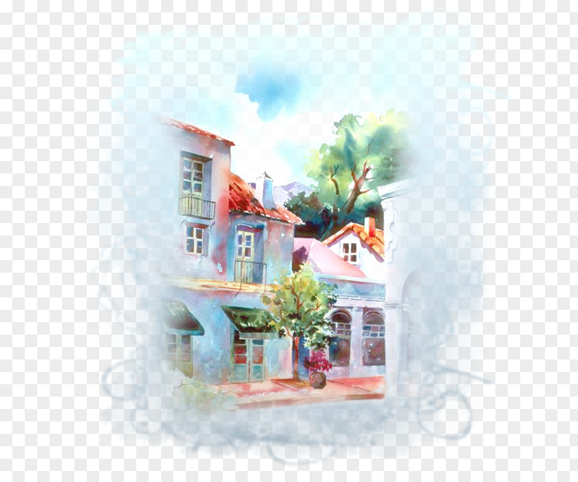 Painting Watercolor Work Of Art Architecture PNG