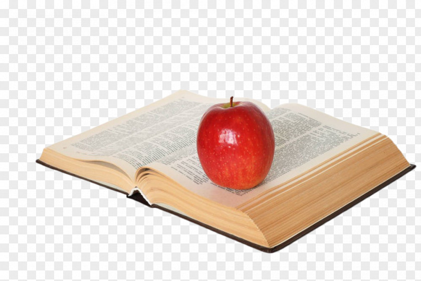 Red Apple On Books U7d05u66f8 Book PNG
