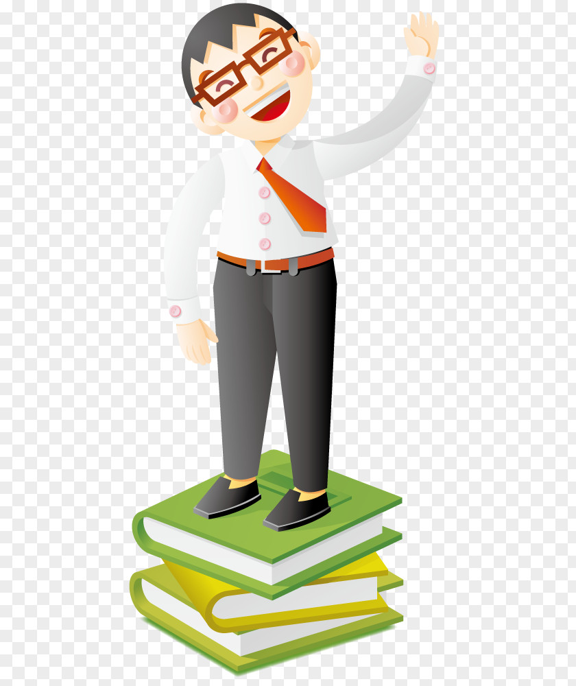 Business People Standing On The Books Book Illustration PNG