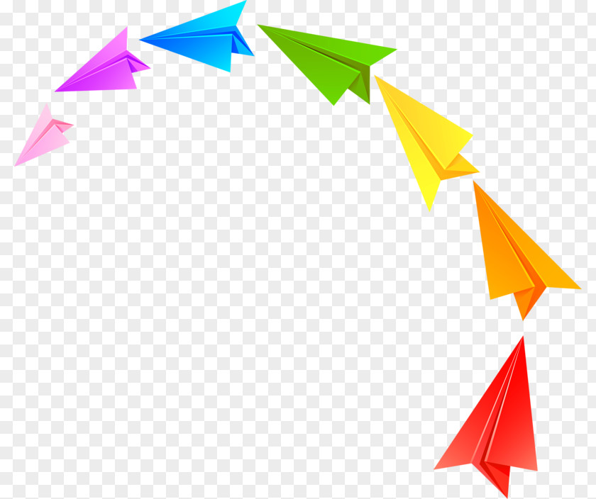 Color Paper Airplane Plane Red PNG