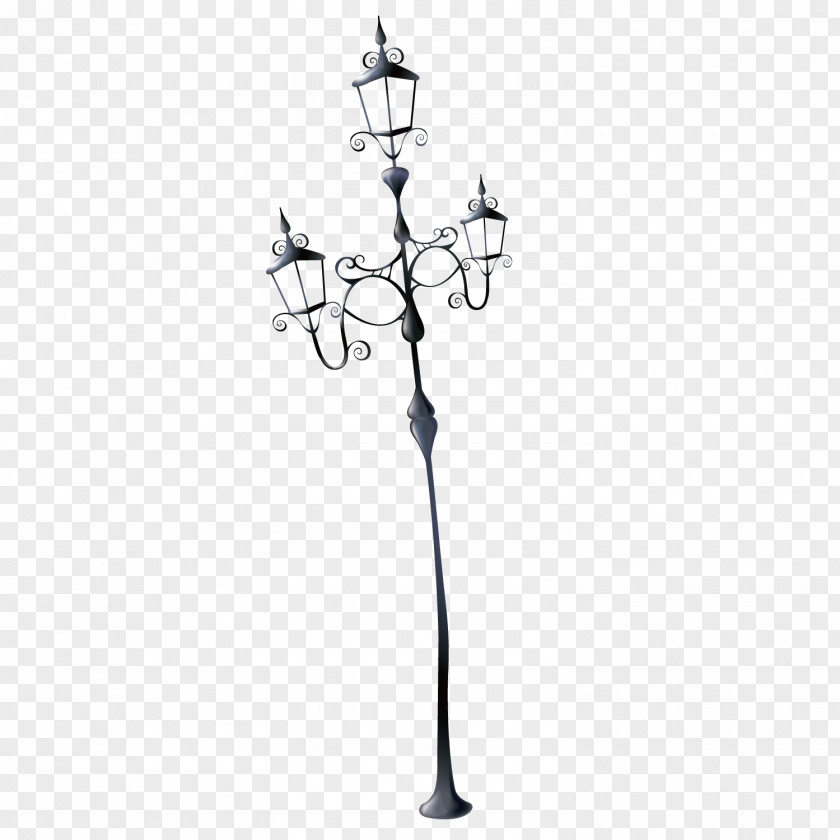 Hand-painted Road Lanterns Street Light PNG