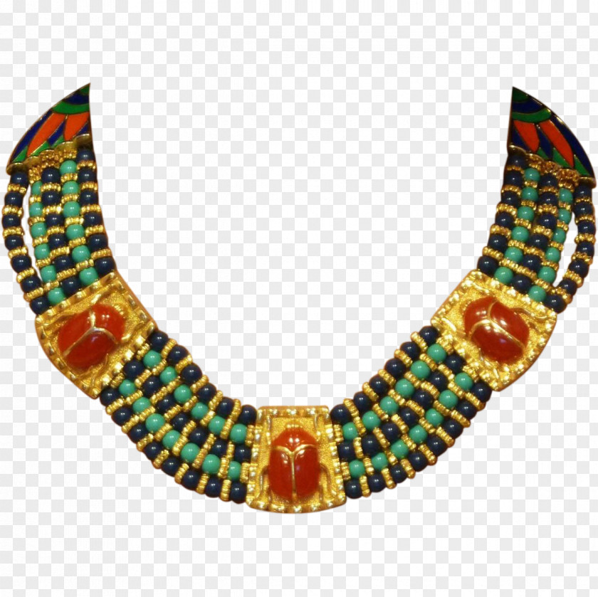 NECKLACE Necklace Jewellery Choker Egyptian Revival Architecture Scarab PNG