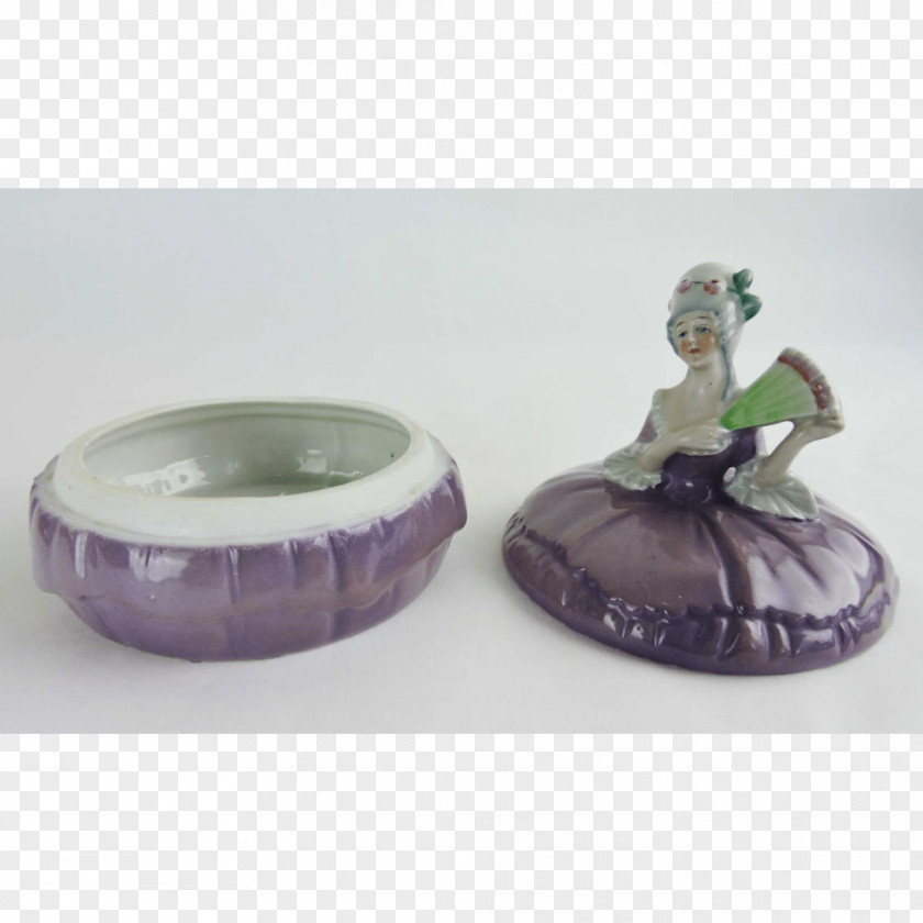 Powder Flower Title Box Porcelain Figurine Tableware Purple PNG