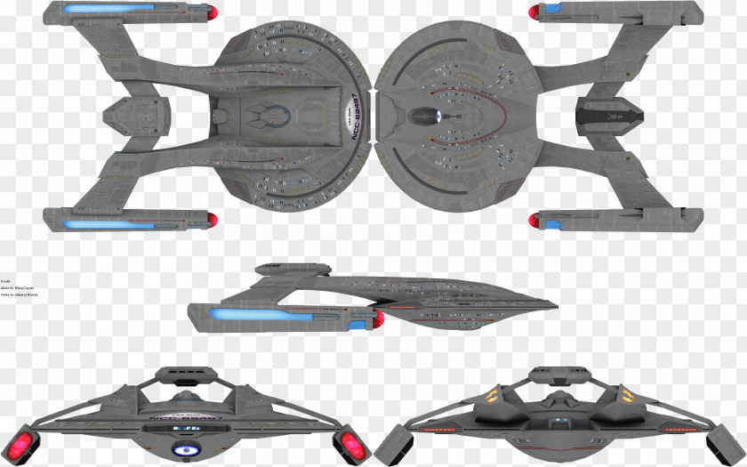 Science Fiction Style Star Trek: Armada Akira Class Starship PNG