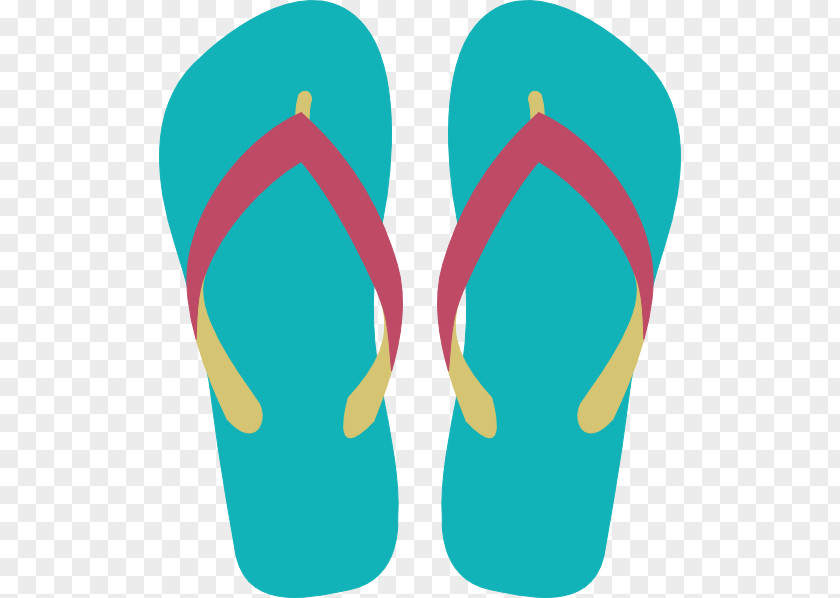 Teal Flip-flops Sandal Shoe Clip Art PNG