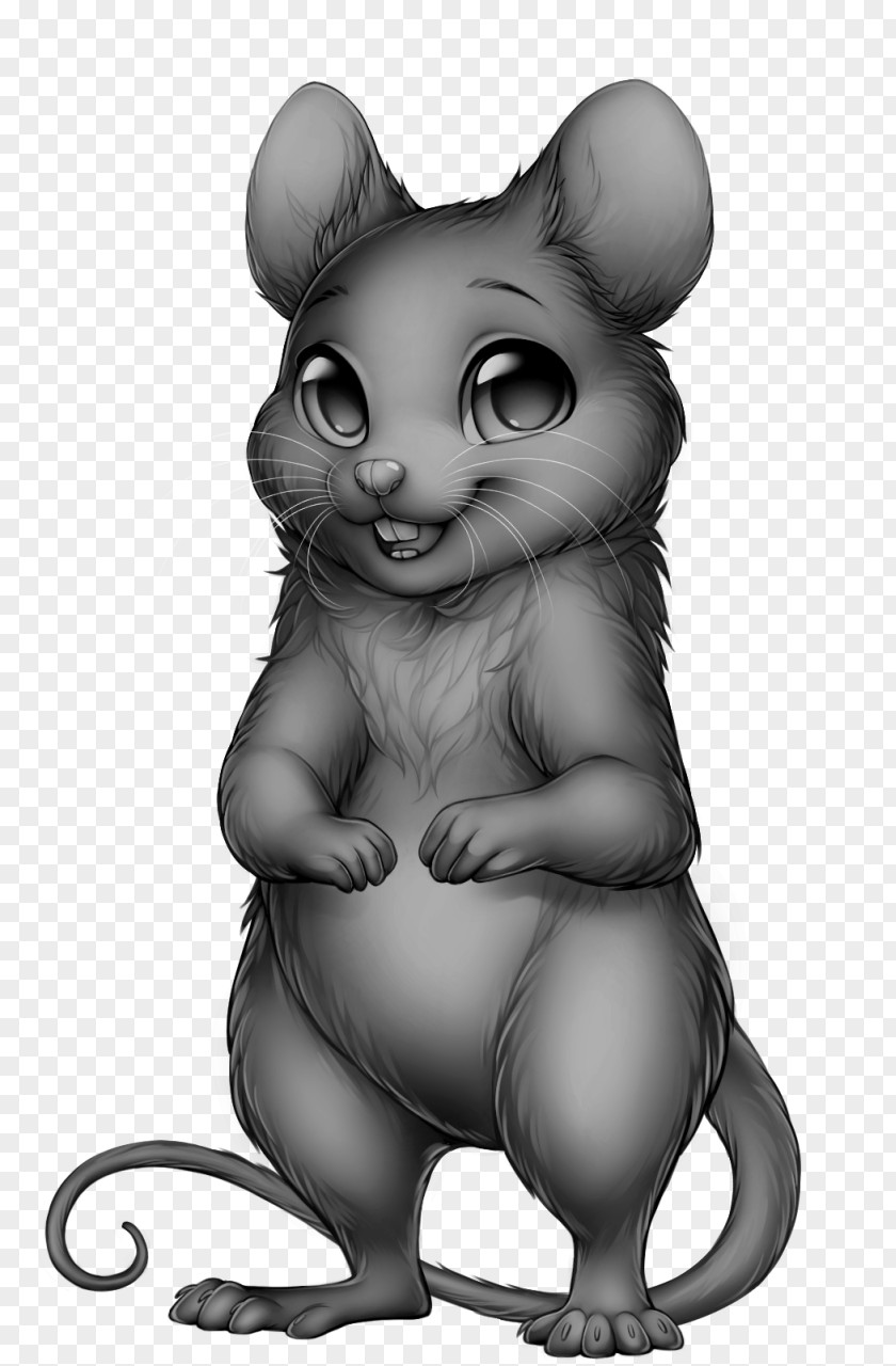 Paw Muroidea Computer Mouse Rat Drawing Grayscale PNG