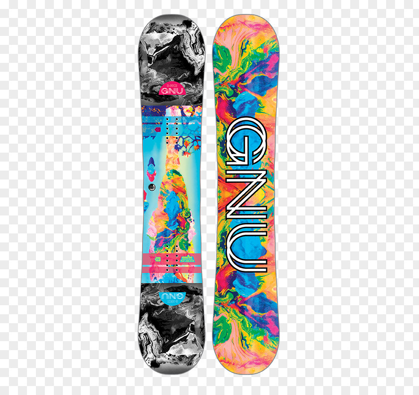 Snowboard Mervin Manufacturing GNU Women's B-Nice Asym (2017) Flow Whiteout 2016 PNG