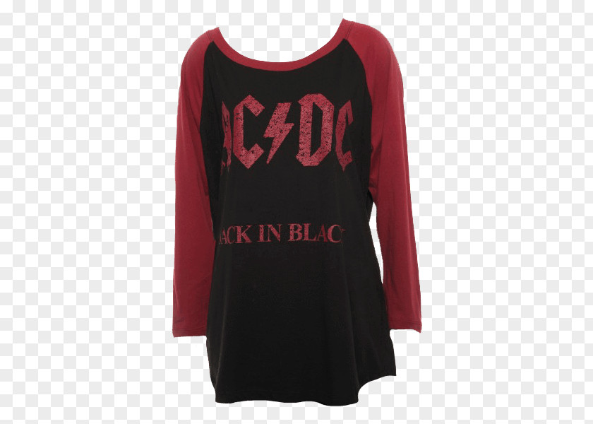 Tshirt Long-sleeved T-shirt AC/DC Back In Black PNG