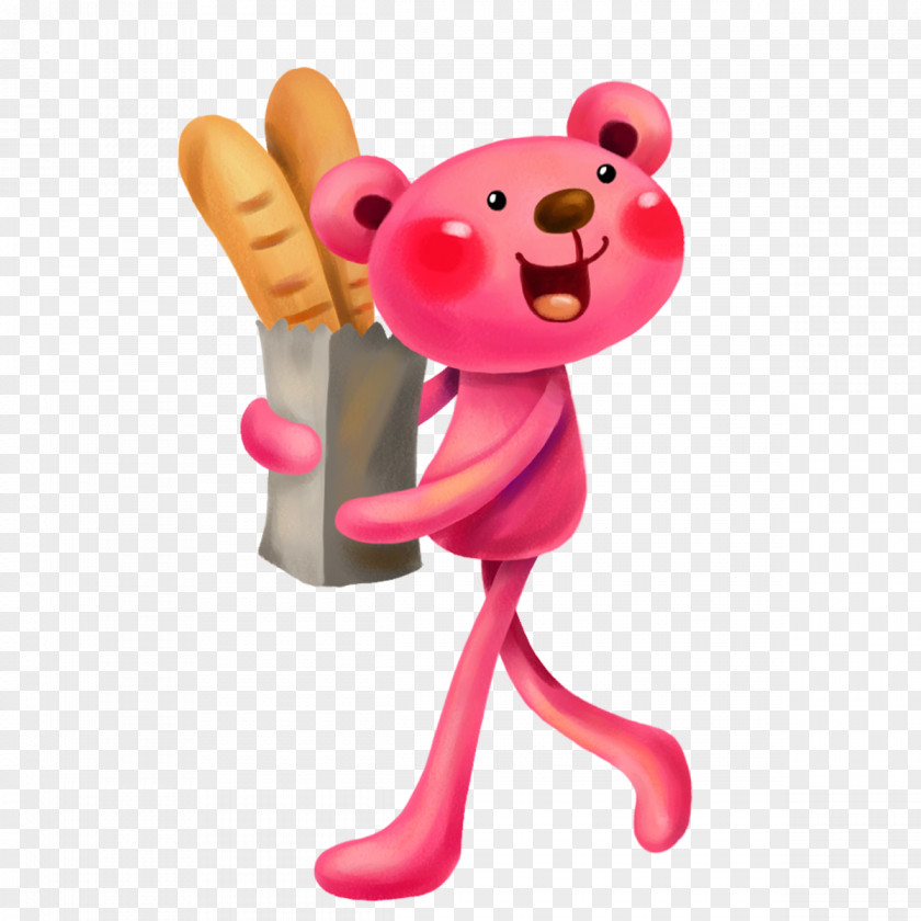 Bear And Bread PNG