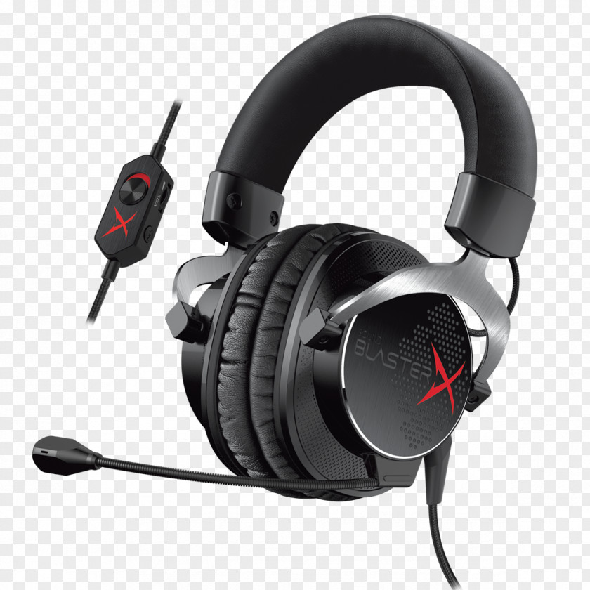 Headphones Creative Sound BlasterX H5 Labs Technology H7 Gaming 7.1 Headset Für PC, MAC, Android, IOS, PS4, XBOX ONE PNG