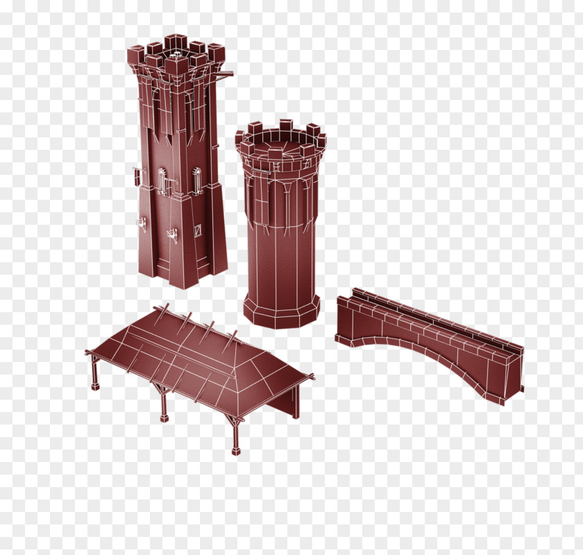 3d Model Home Castle Medieval Architecture Top-down And Bottom-up Design PNG