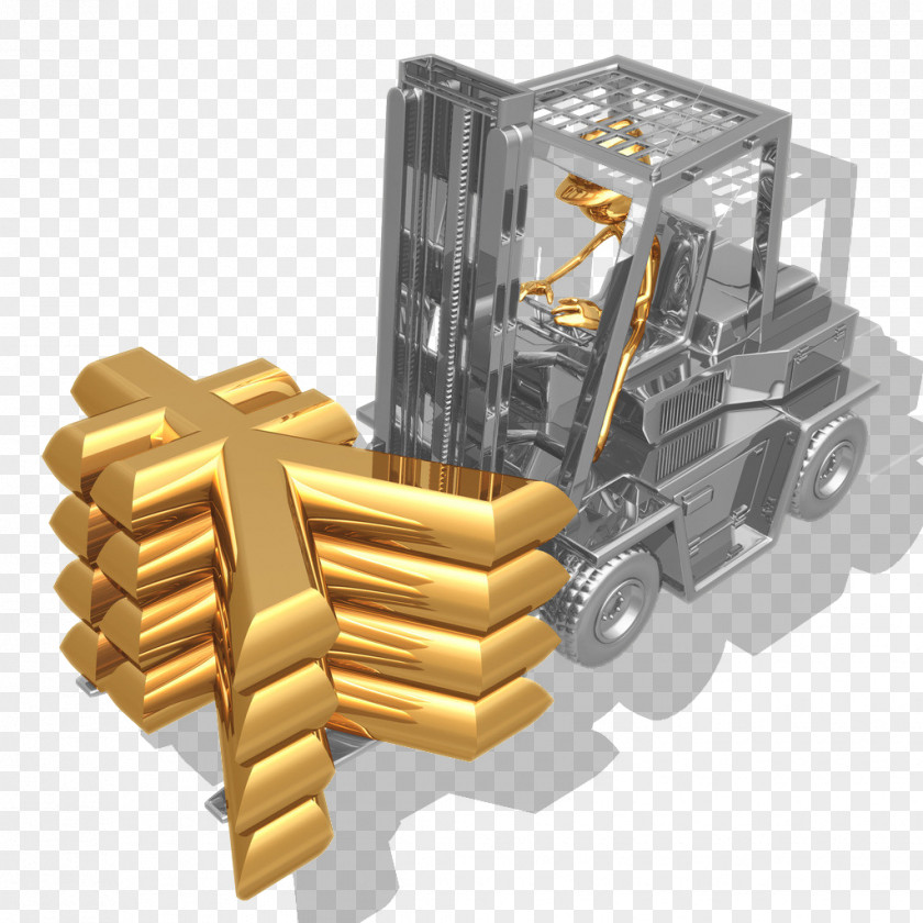 3D Villain Forklift Transport PNG