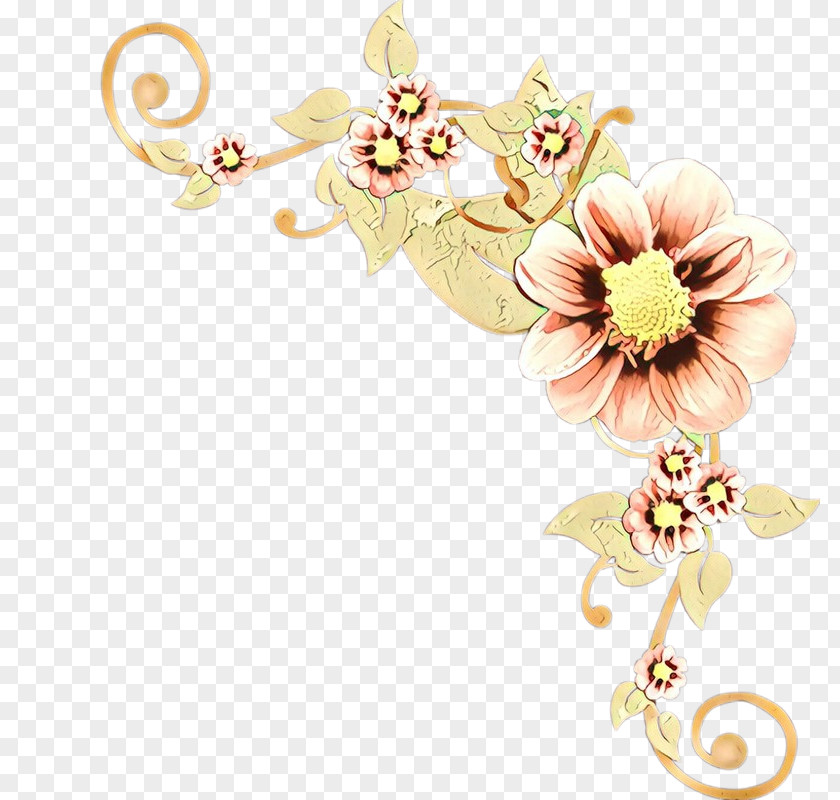 Floral Design Cut Flowers Body Jewellery PNG