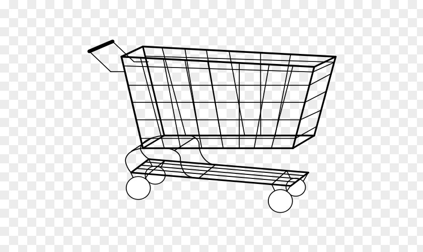 Shopping Cart Line Art PNG