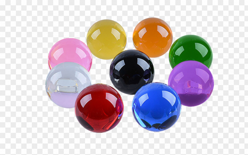 Color Ball Crystal Glass Sphere PNG