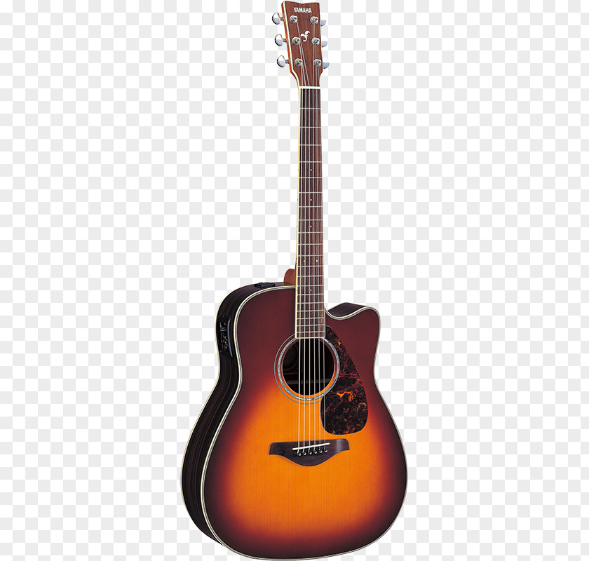 Yamaha Electric Guitar Sunburst Acoustic Acoustic-electric Classical PNG