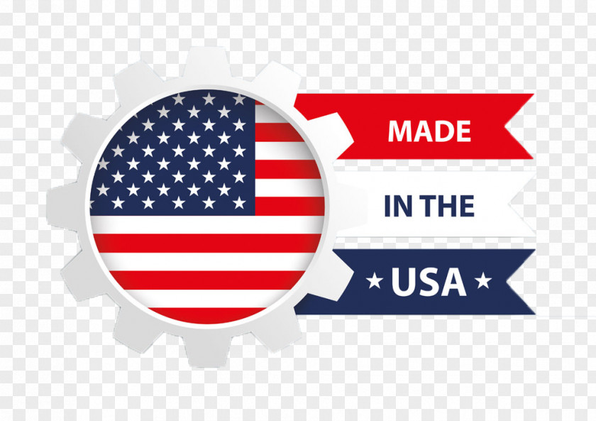 Made In The USA Label Flag Of United States Stock Illustration PNG