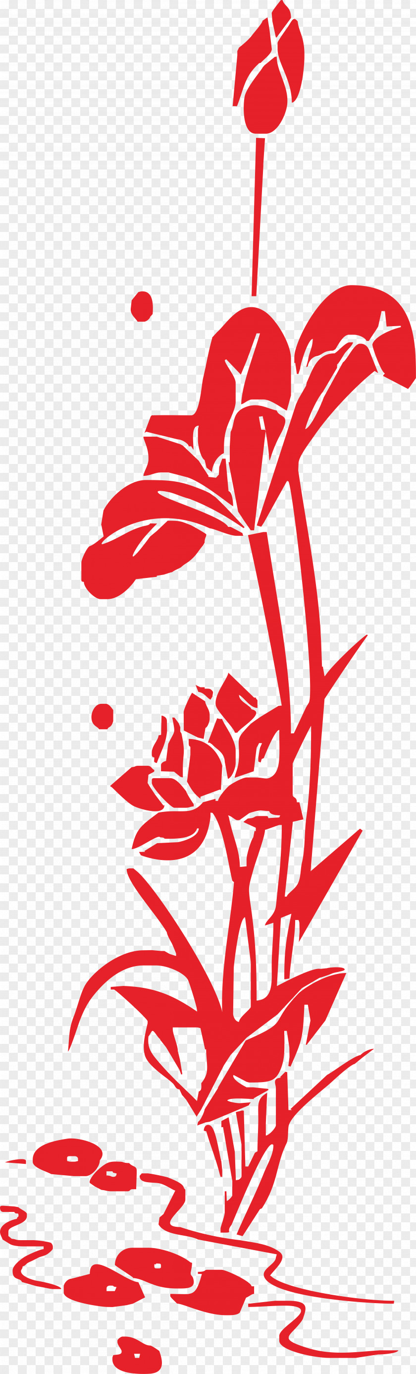 Chinese Traditional Lotus Material Papercutting Nelumbo Nucifera Clip Art PNG