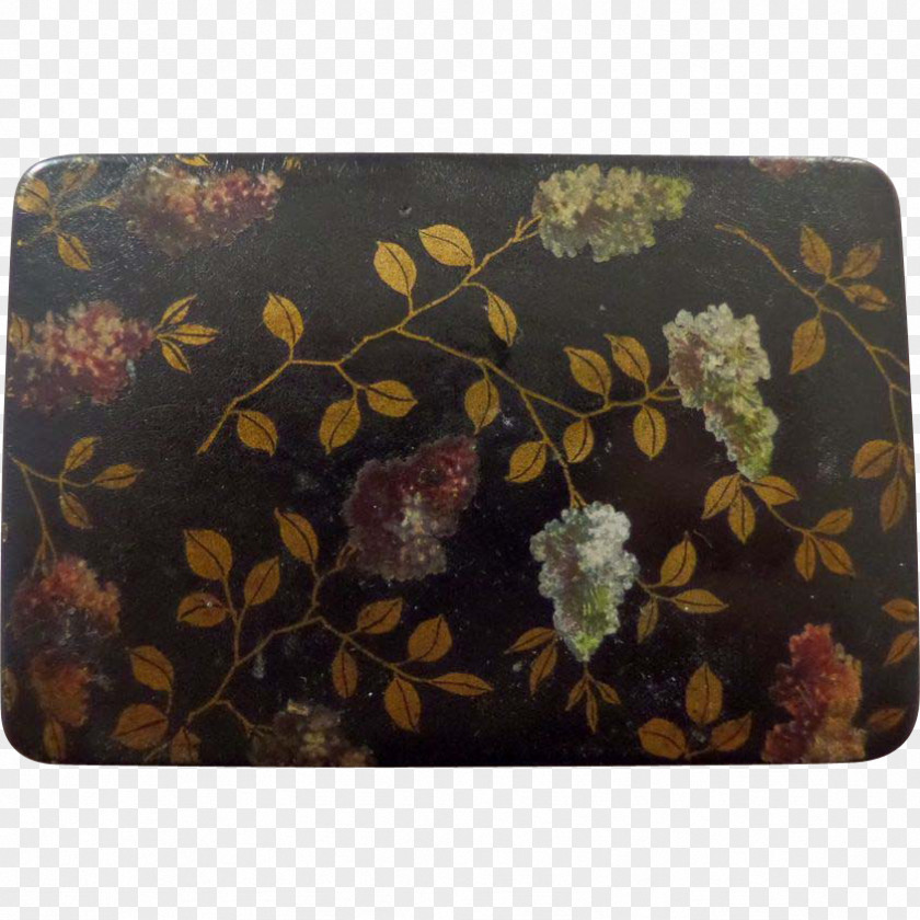 Leaves Hand-painted Textile Place Mats Rectangle Brown PNG
