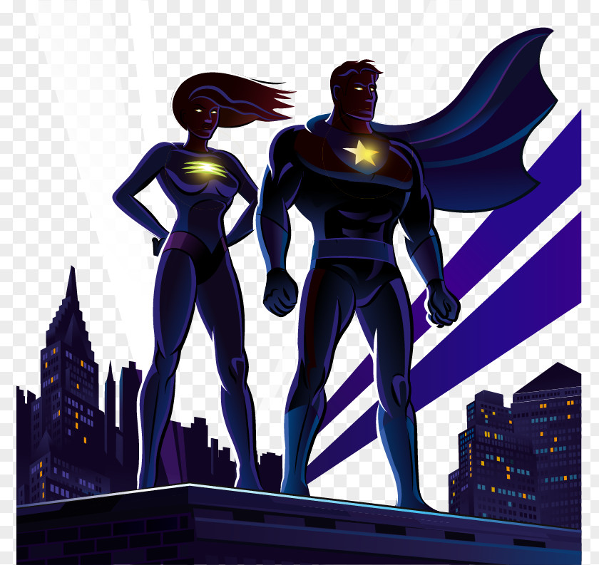 Superman Cartoon Illustration Design Vector Material, Clark Kent Superhero PNG
