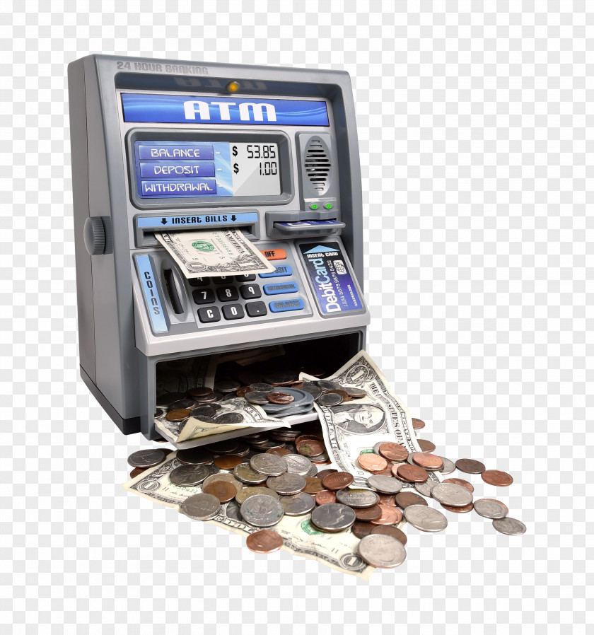 Atm Automated Teller Machine ATM Card Credit Bank Money PNG