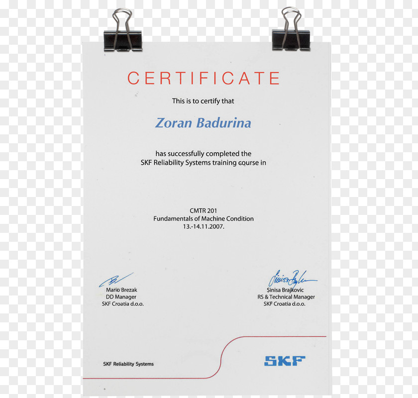 Certifikat Brand SKF Font PNG