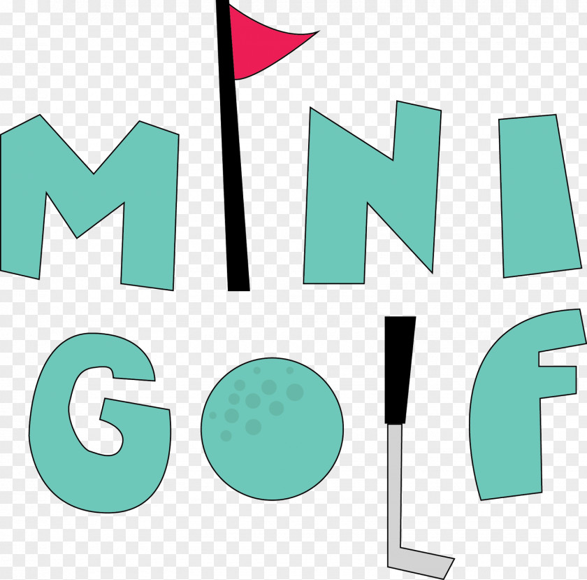 Mini Golf Graphic Design Logo Blue PNG