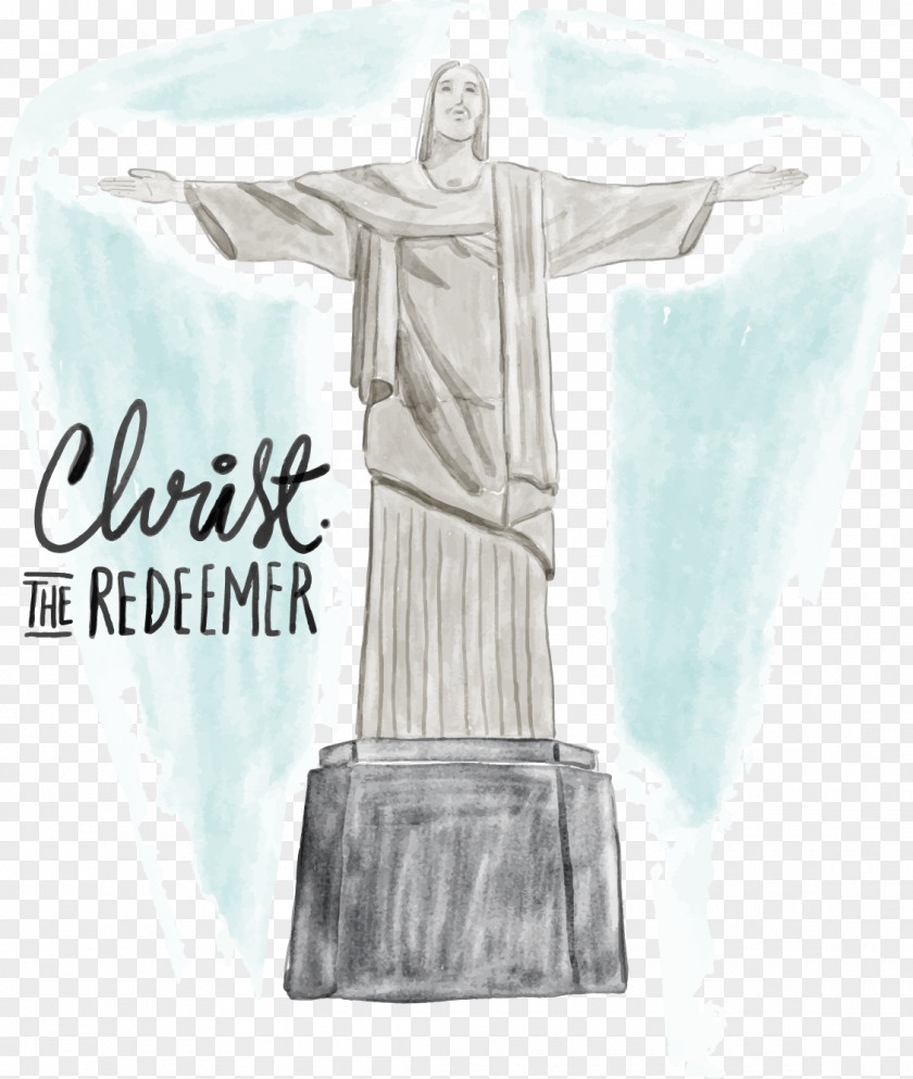 Ink Jesus Statue Christ The Redeemer Corcovado Download PNG