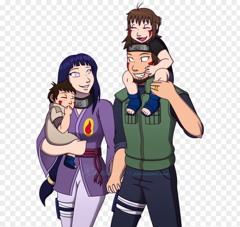 Just Married Movie Kiba Inuzuka Hinata Hyuga Naruto Uzumaki Sasuke Uchiha Family PNG