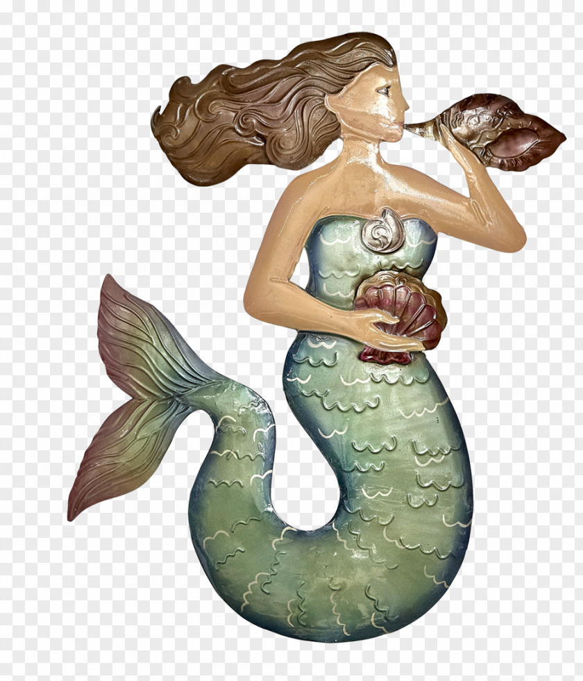 Mermaid Sculpture Art Figurine Beach PNG