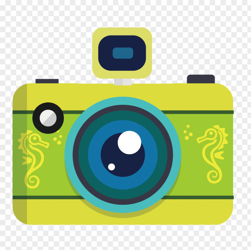 Vector Green Camera Lens Photography Adobe Illustrator PNG