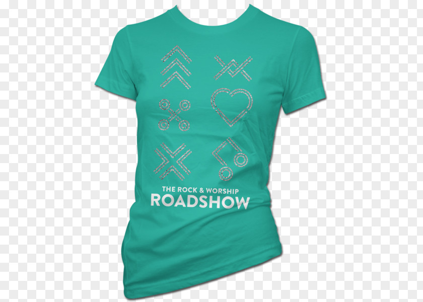 Women Essential Supplies T-shirt Green Sleeve Turquoise PNG