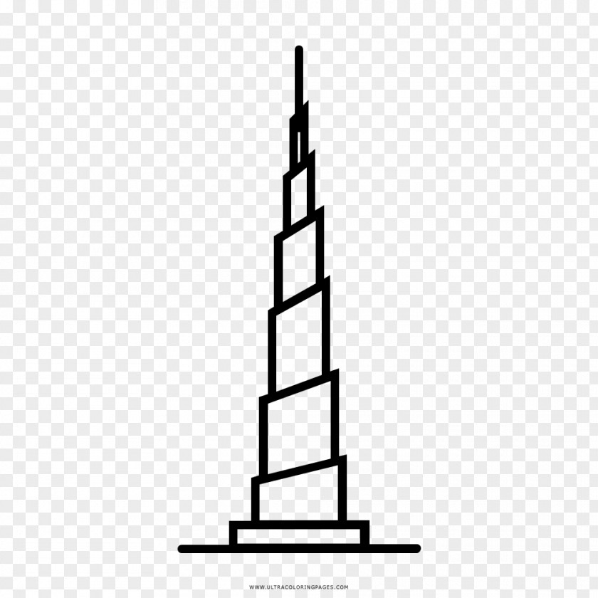 Burj Khalifa Al Arab Jumeirah Drawing Skyscraper Coloring Book PNG