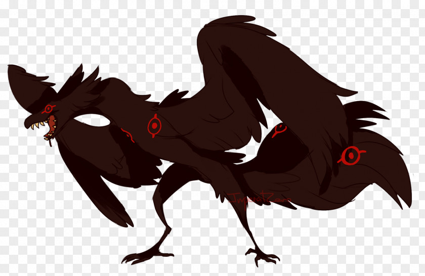Demon Bird Drawing Sketch PNG