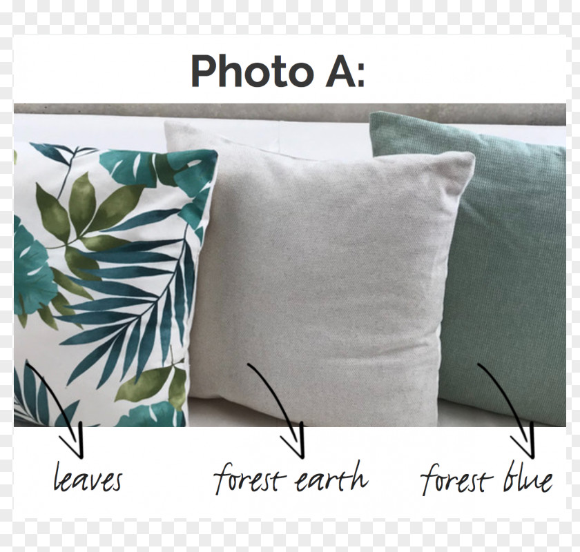 Forest Leaves Throw Pillows Cushion Font Product PNG