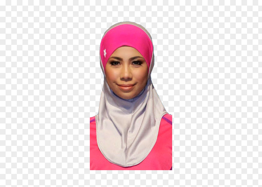 Hijab Black Pink M Neck PNG