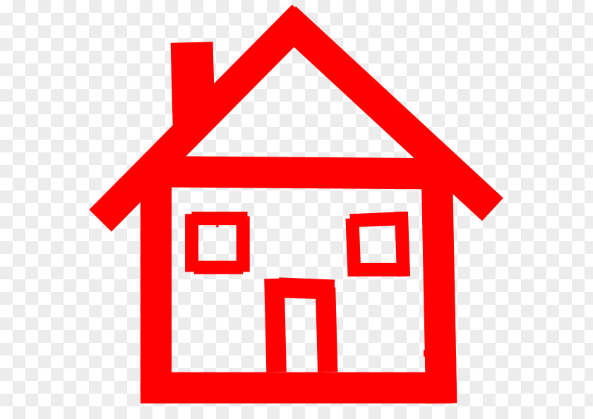 Red House Stick Figure Clip Art PNG