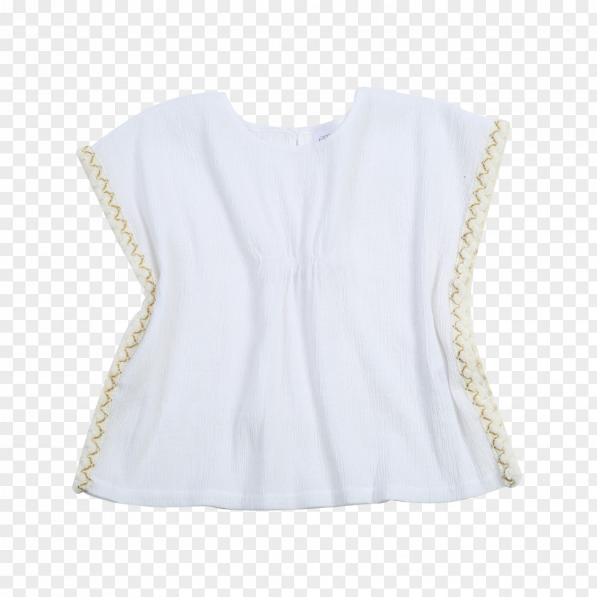 White Gauze Clothing Sleeve Blouse Shoulder Neck PNG