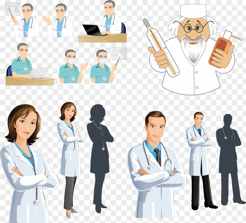 Cartoon Male And Female Doctor Vector Physician Clip Art PNG