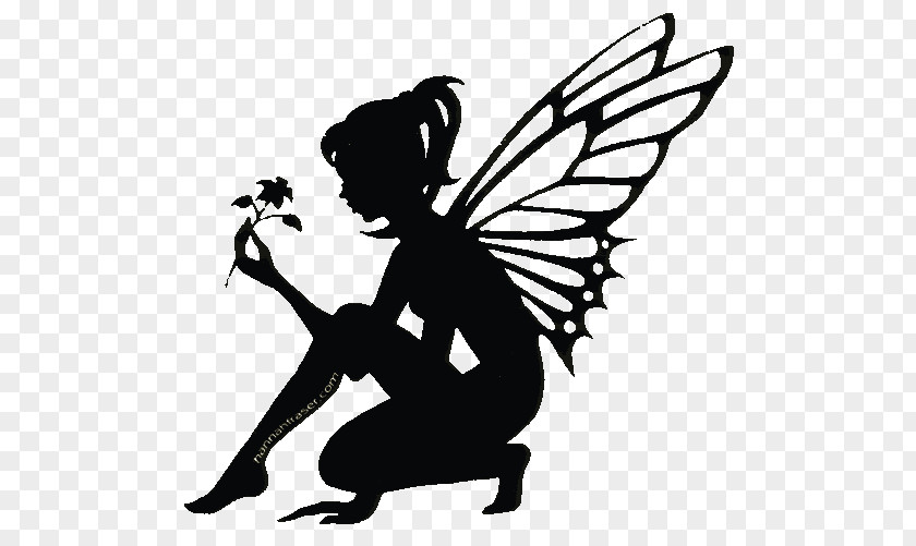Fairy Stencil Silhouette Image Art PNG