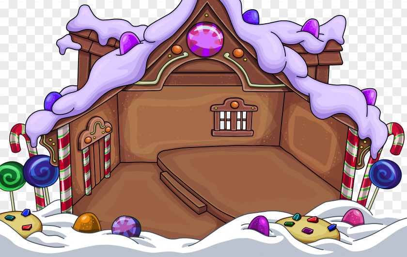 Igloo Club Penguin Gingerbread House PNG