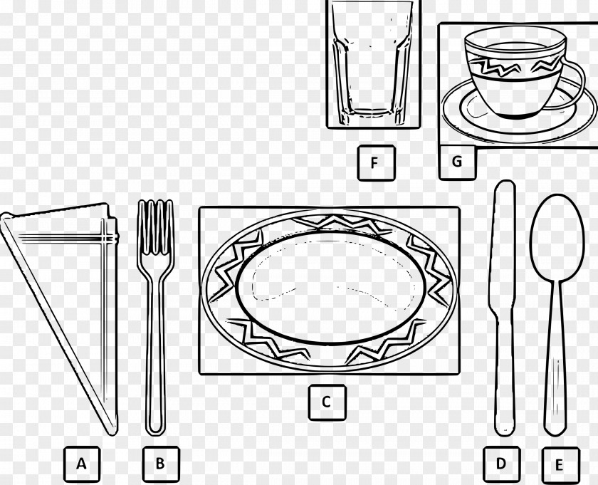 Table Setting Dining Room Clip Art PNG