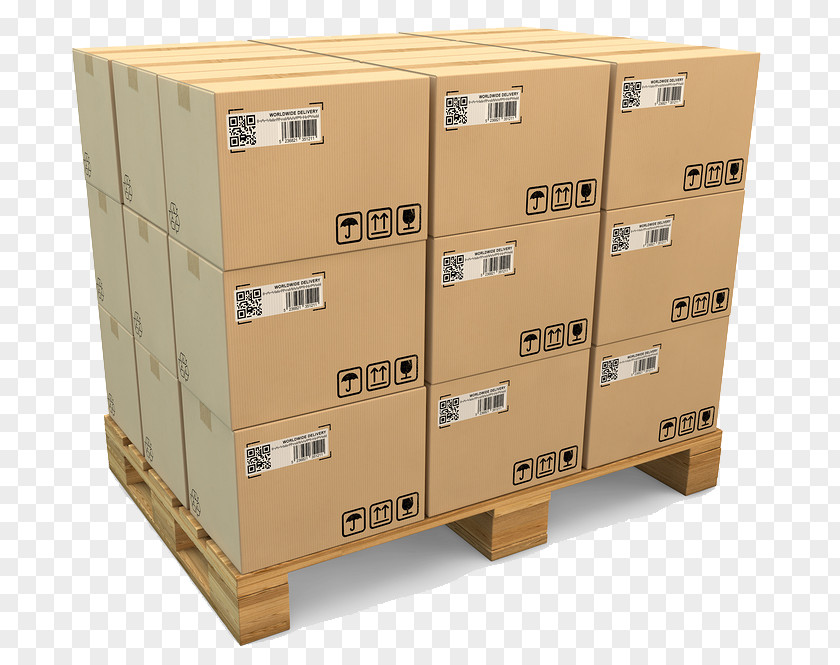 Barcode Pallet Jack Cardboard Box Packaging And Labeling PNG
