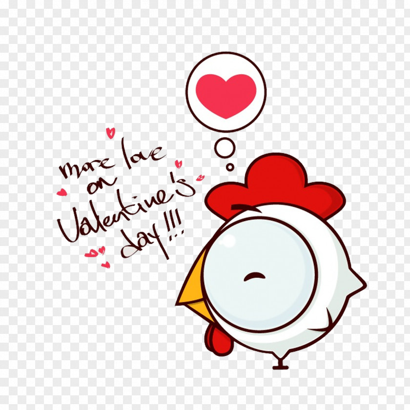 Cartoon Animals,chicken Valentines Day Download PNG