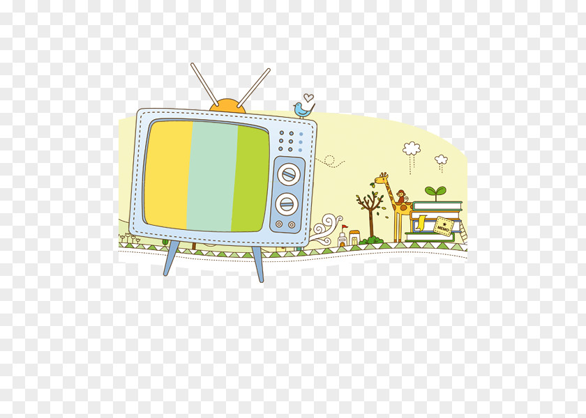 Hand-painted Decorative Material Cartoon TV Drawing Download PNG
