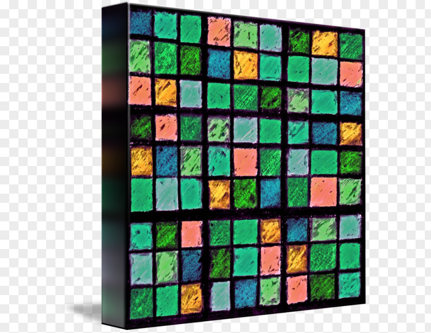 Green Abstract Window Glass Square Rectangle Pattern PNG