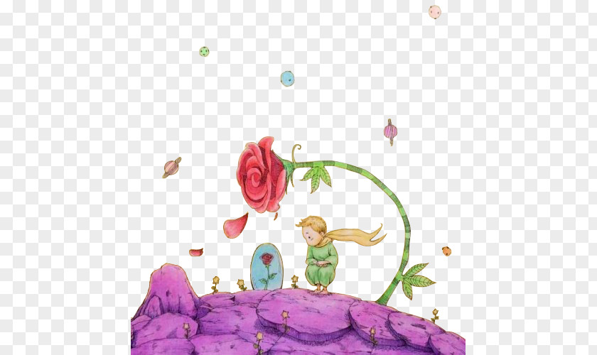 Little Prince With Roses PNG prince with roses clipart PNG